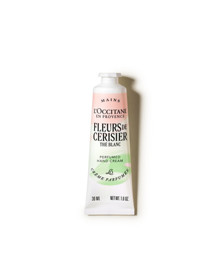 Creme para M&atilde;os Perfumado Fleurs de Cerisier Th&eacute; Blanc (Flor de Cerejeira)